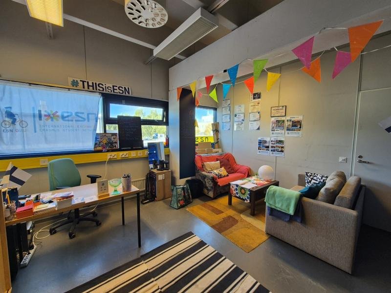 ESN Oulu office at Linnanmaa campus.